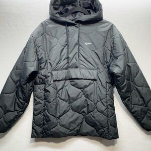 Nike Black Quilted Anorak Hoodie
